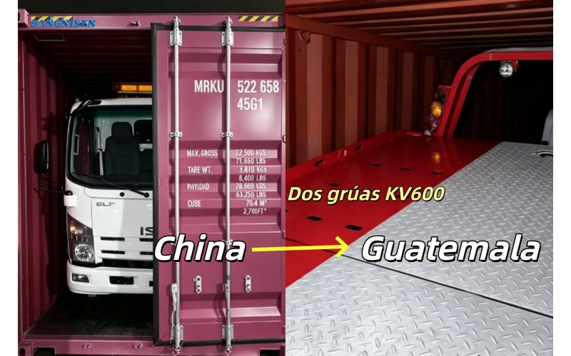 2 units of 2018 ISUZU KV600 wrecker/tow trucks shipped to Guatemala