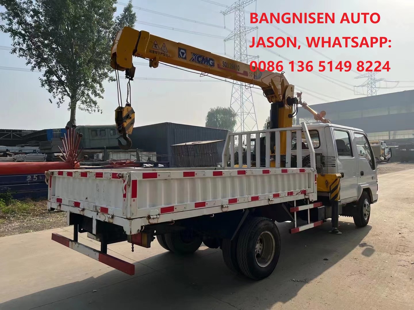 ISUZU ELF Cargo Truck Mounted Crane Straight Boom 2/3.2 Tons Isuzu Loader Crane Truck for Sale(图3)