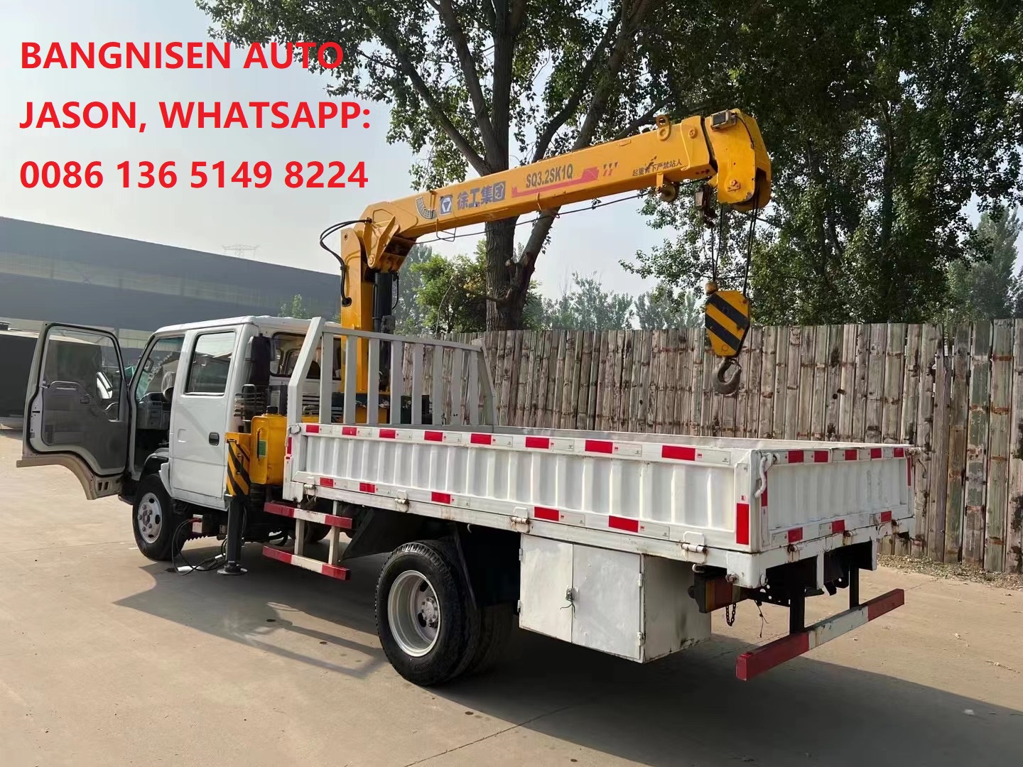 ISUZU ELF Cargo Truck Mounted Crane Straight Boom 2/3.2 Tons Isuzu Loader Crane Truck for Sale(图2)