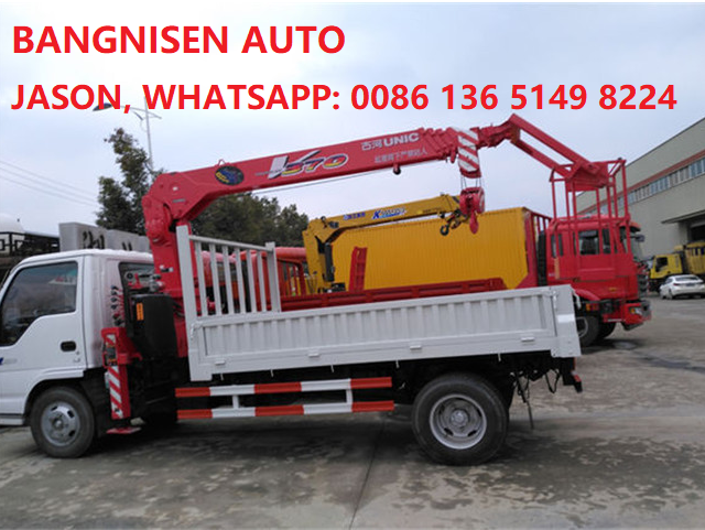 ISUZU ELF Cargo Truck Mounted Crane Straight Boom 2/3.2 Tons Isuzu Loader Crane Truck for Sale(图5)