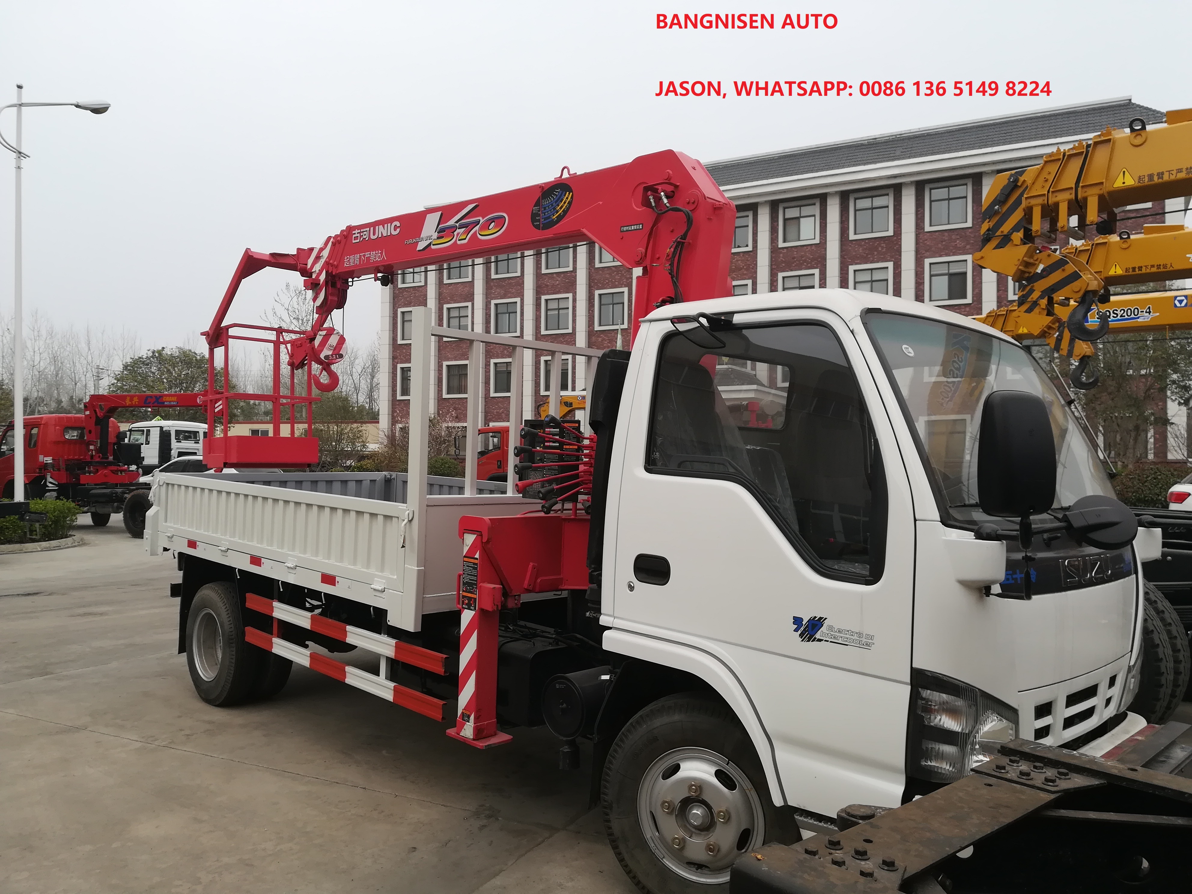 ISUZU ELF Cargo Truck Mounted Crane Straight Boom 2/3.2 Tons Isuzu Loader Crane Truck for Sale(图6)