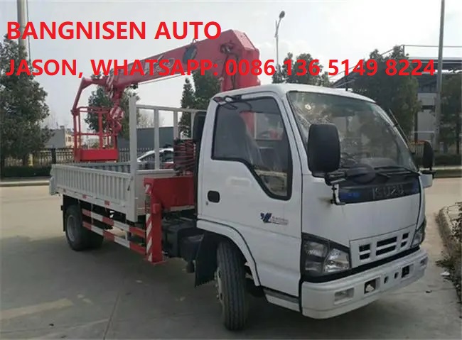 ISUZU ELF Cargo Truck Mounted Crane Straight Boom 2/3.2 Tons Isuzu Loader Crane Truck for Sale(图4)