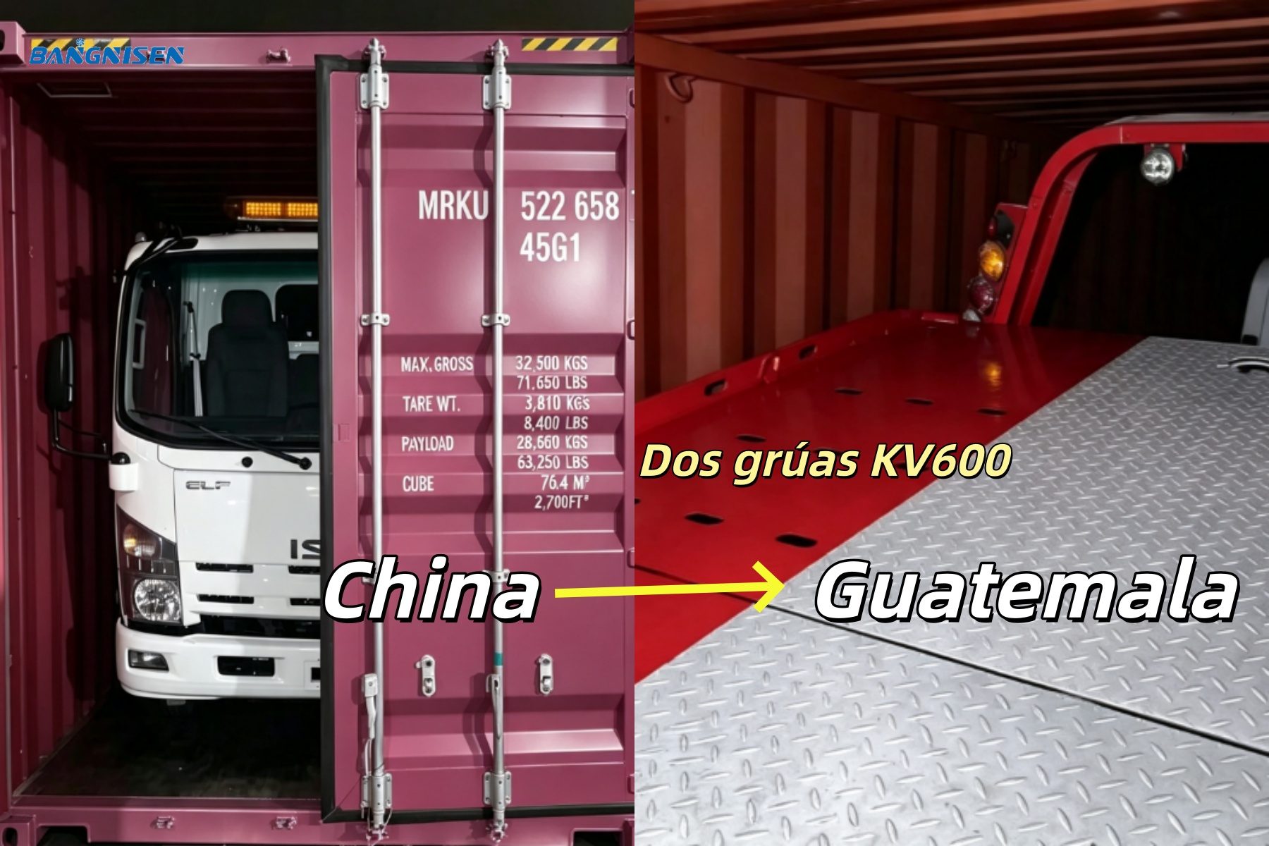 2 units of 2018 ISUZU KV600 wrecker/towing trucks shipped to Guatemala(图1) 2 units of 2018 ISUZU KV600 wrecker/towing trucks shipped to Guatemala(图1)